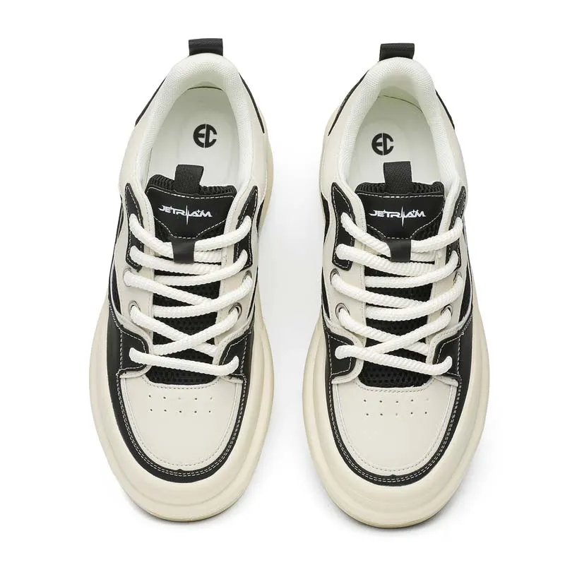 ENRICO COVERI Skateboard Shoes Men Low Top Black White/Black/White-5