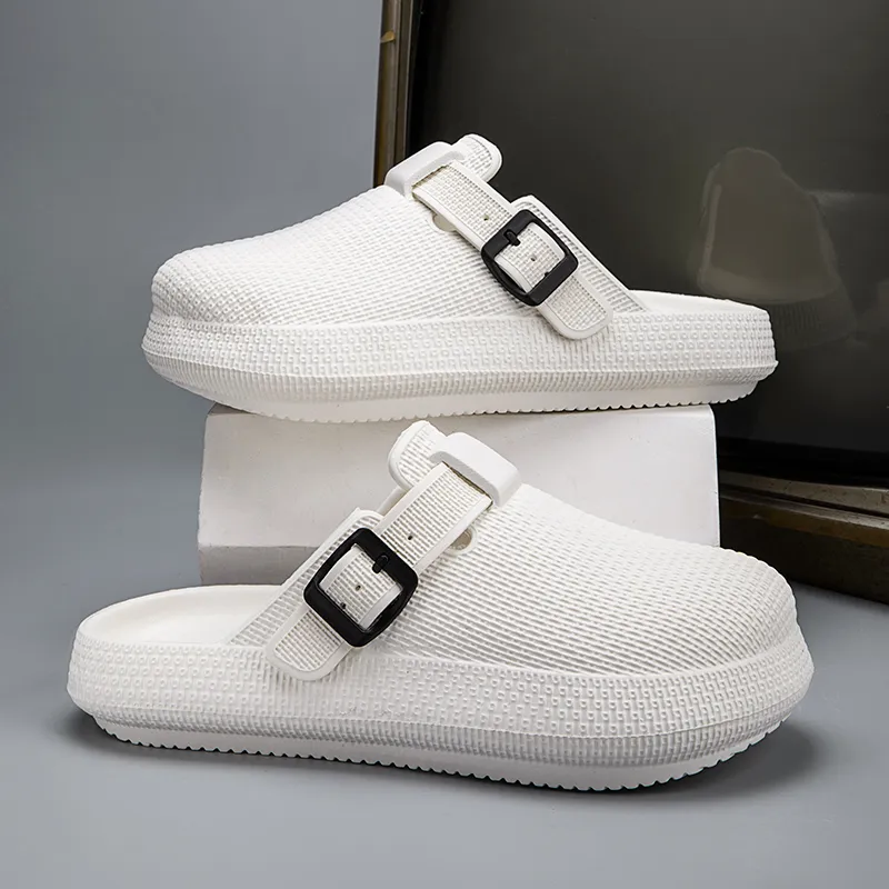 ENRICO COVERI Rubber Sole Odor Resistant Abrasion Resistant Slip Resistant Closed Toe Slippers Unisex-3