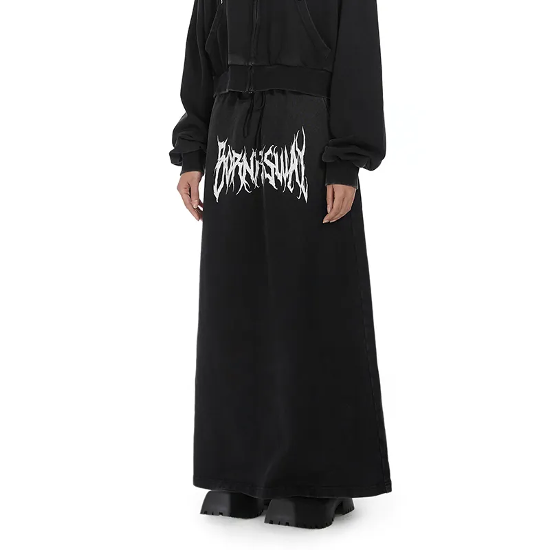 BTW Casual Long Skirts Women's Black-6