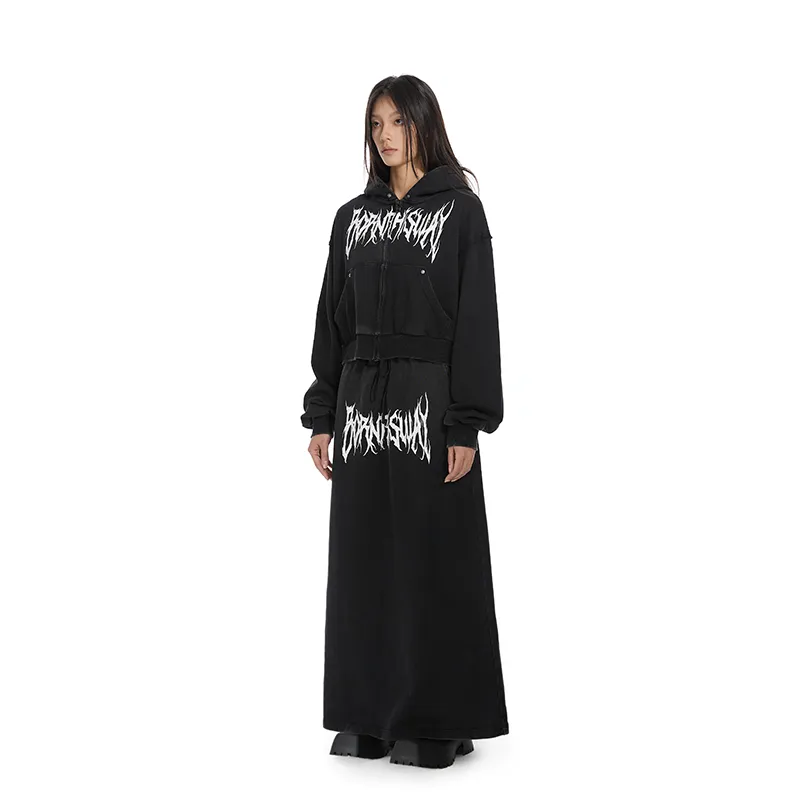 BTW Casual Long Skirts Women's Black-4