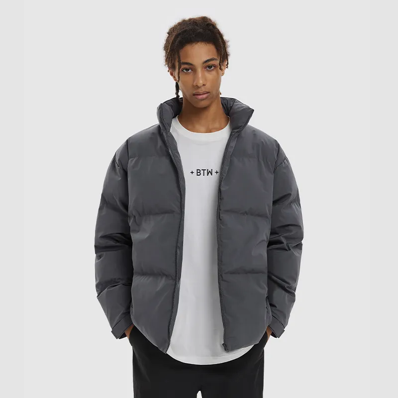 BTW Puffer Jackets Unisex Dark Gray-3