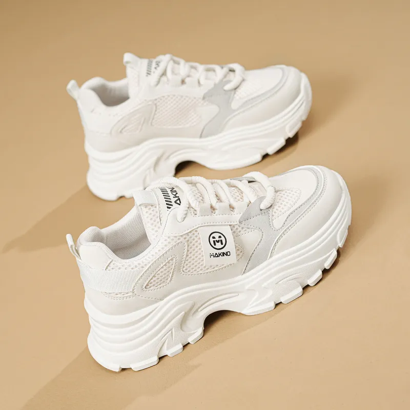 MAKINO Anti-Slip Wear-Resistant Low-Top Chunky Sneakers Women's-1