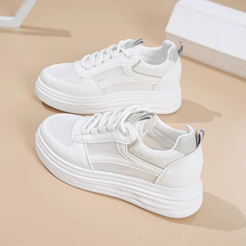 MAKINO Breathable Height Increasing Abrasion Resistant Low Top Casual Shoes Women's-1