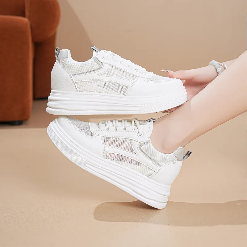 MAKINO Breathable Height Increasing Abrasion Resistant Low Top Casual Shoes Women's-3
