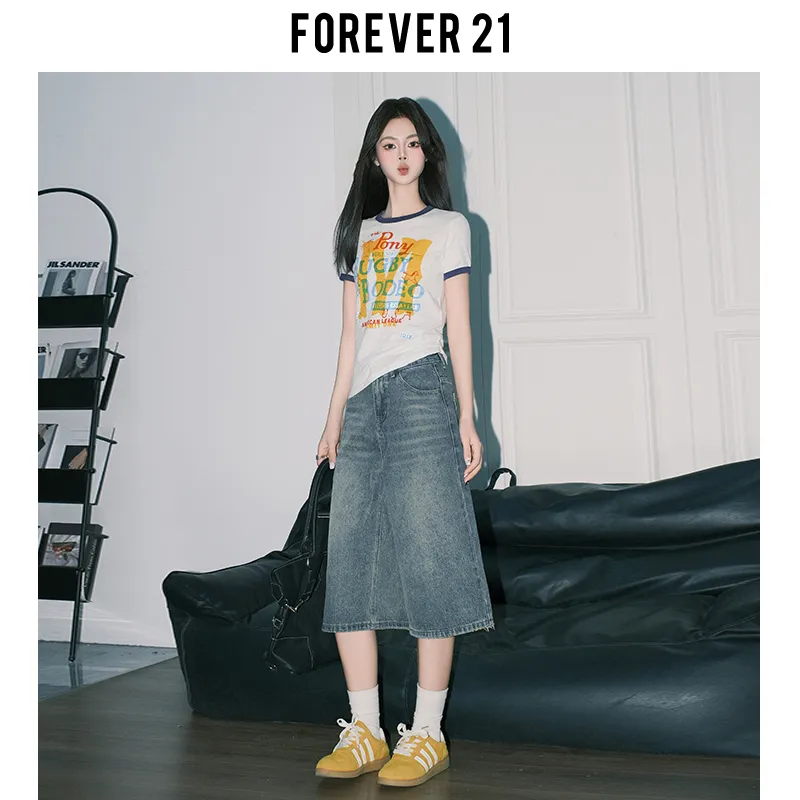 FOREVER 21 Denim Shorts Women's Vintage Ankle Length-5