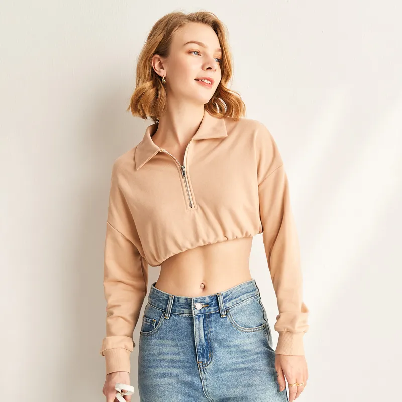 FOREVER 21 Crop Top Women's Apricot-2