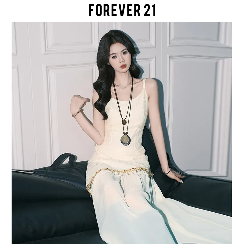 FOREVER 21 Slip Dress Women's Apricot-5