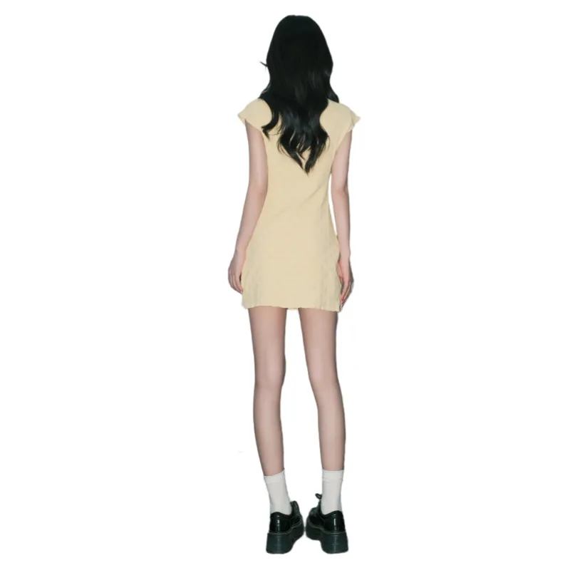 FOREVER 21 Short Sleeved Dress Women's Yellow-0
