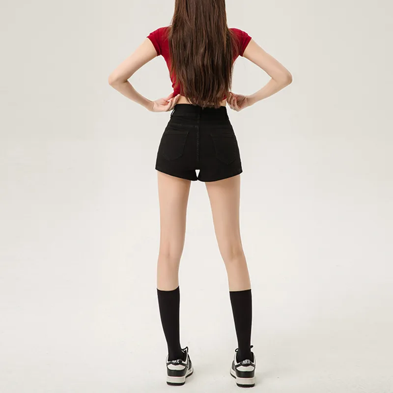 FOREVER 21 Denim Shorts Women's Black-1
