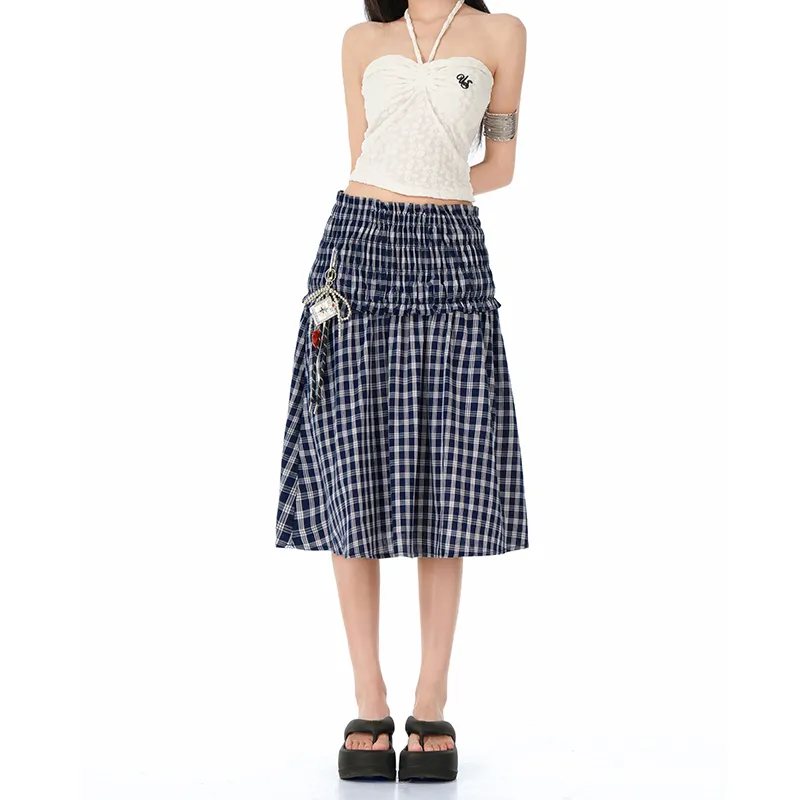 FOREVER 21 Casual Long Skirt Women's Blue-5