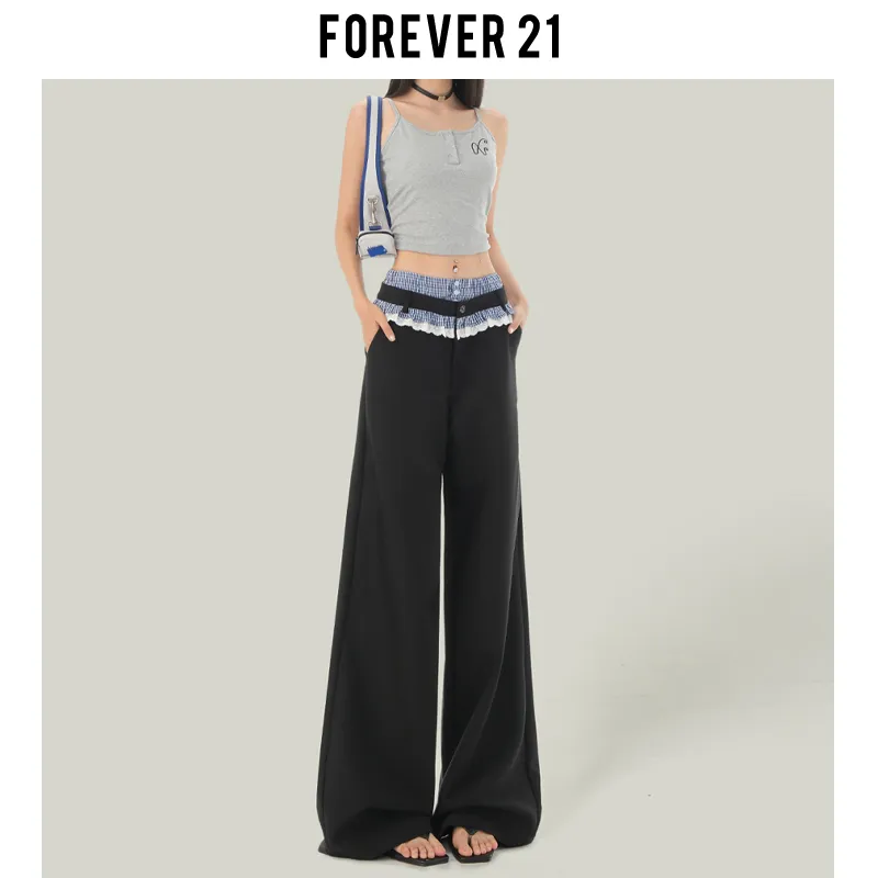 FOREVER 21 Casual Pants Women's Black-3