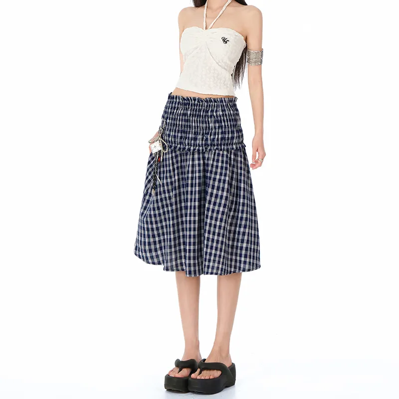 FOREVER 21 Casual Long Skirt Women's Blue-4