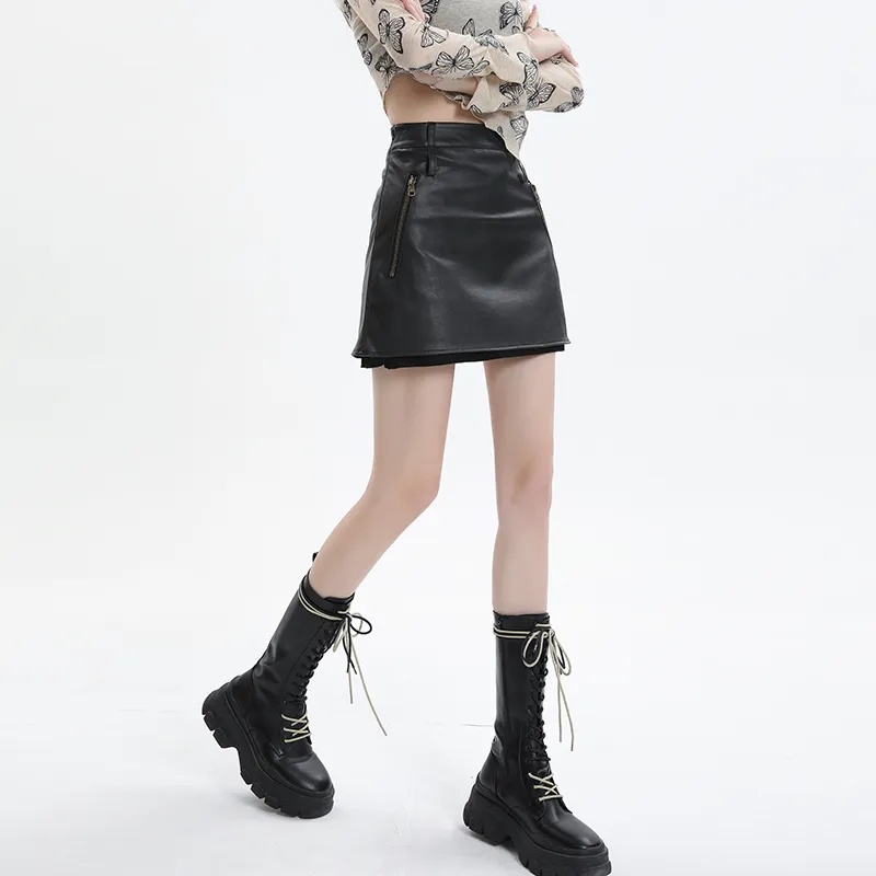 FOREVER 21 Leather Short Skirts Women's-4
