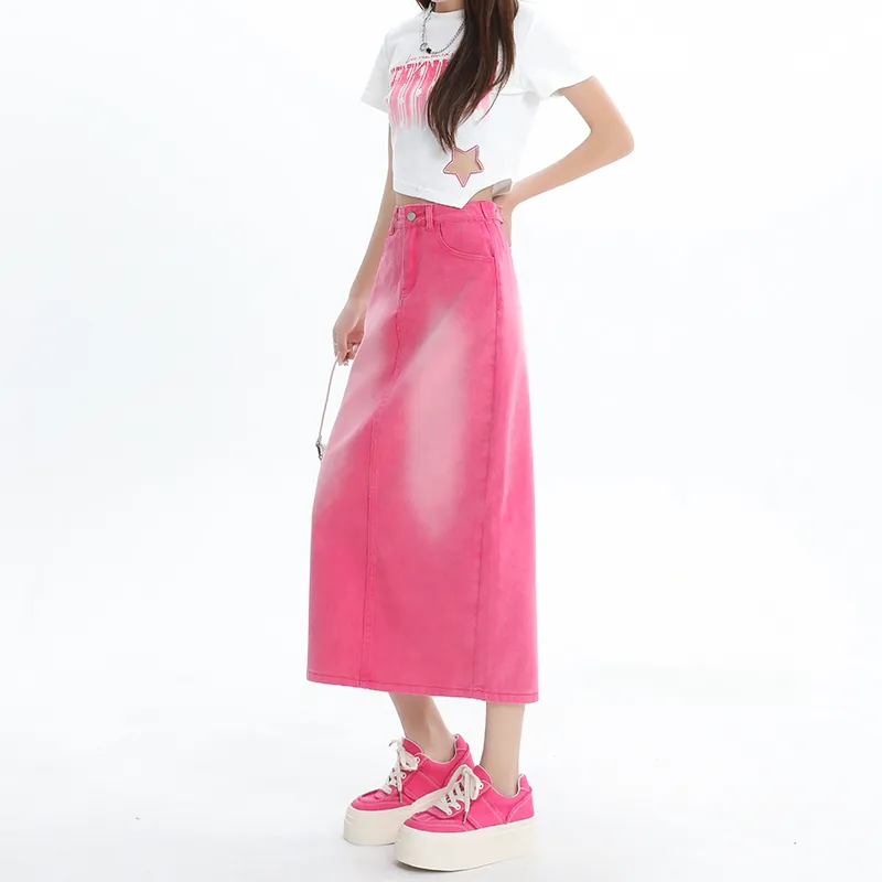 FOREVER 21 Denim Long Skirt Women's-18