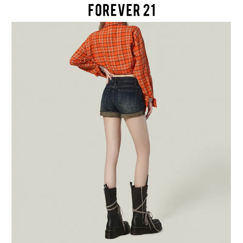 FOREVER 21 Denim Shorts Women's Vintage Blue-3