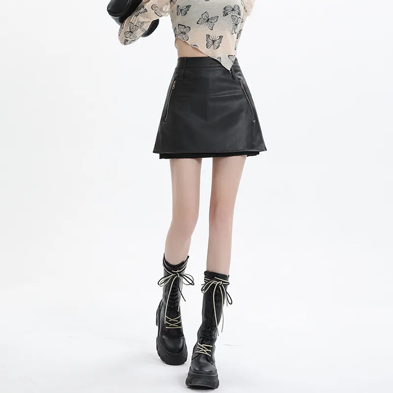 FOREVER 21 Leather Short Skirts Women's-2