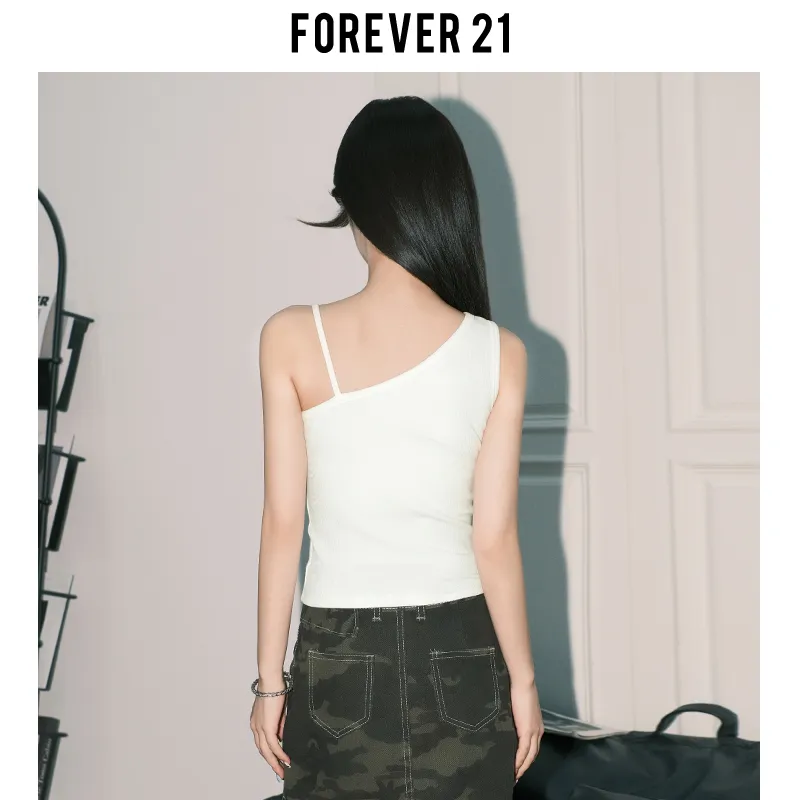 FOREVER 21 Tank Top Women's White-4