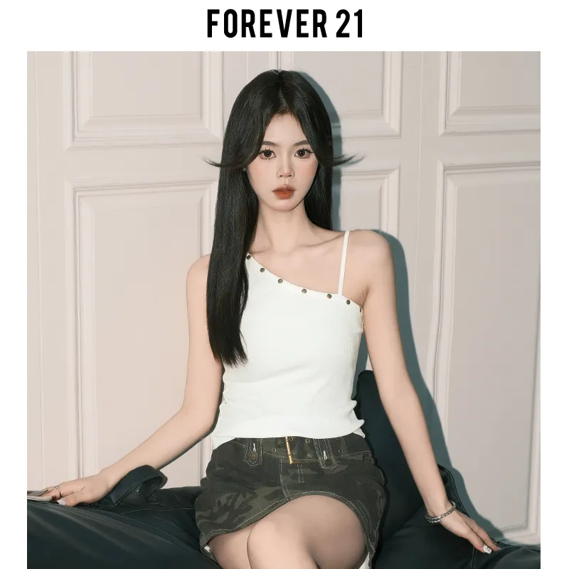 FOREVER 21 Tank Top Women's White-5