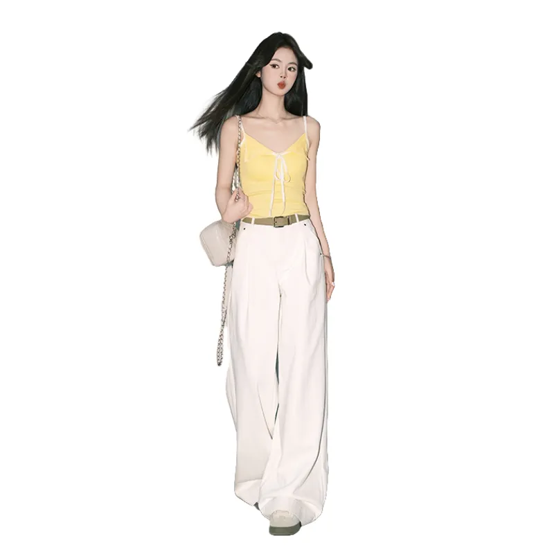 FOREVER 21 Casual Pants Women's Light White Apricot-0