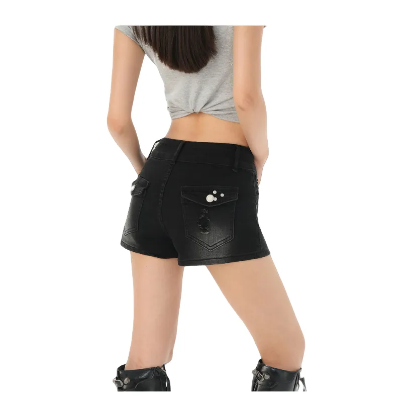 FOREVER 21 Denim Shorts Women's Black Gray-1