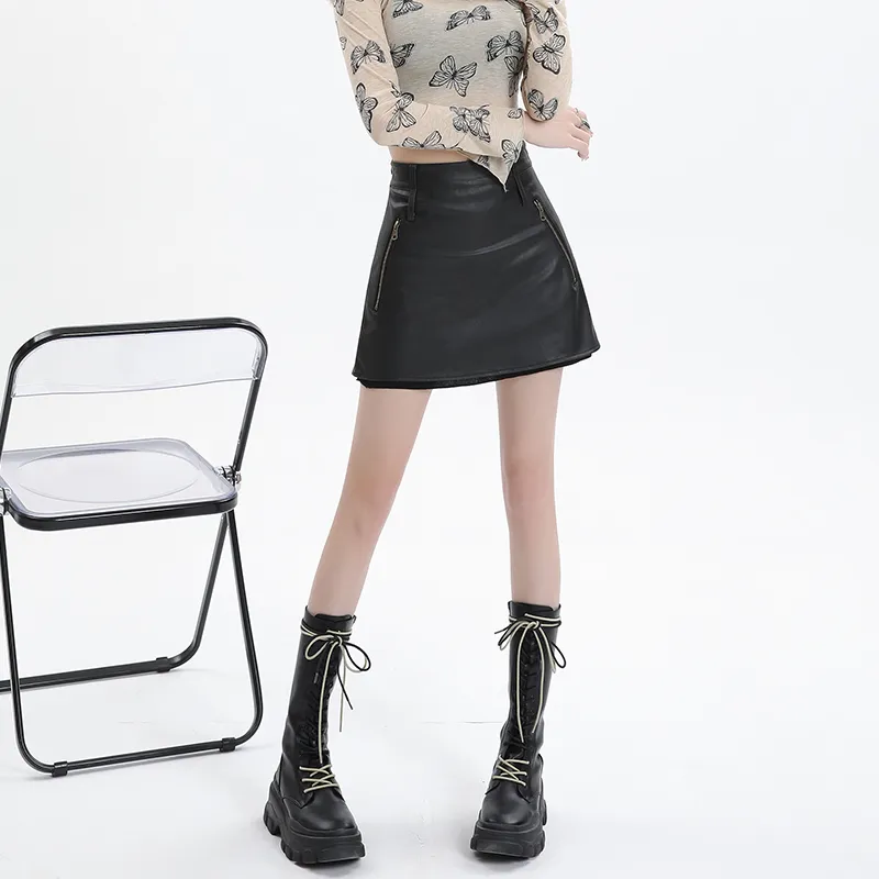 FOREVER 21 Leather Short Skirts Women's-3