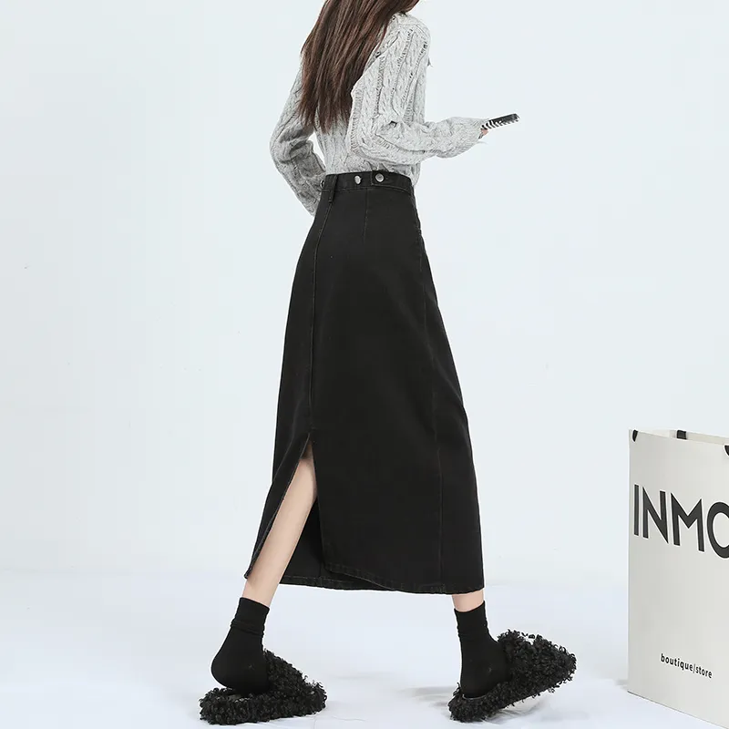 FOREVER 21 Denim Long Skirt Women's-10