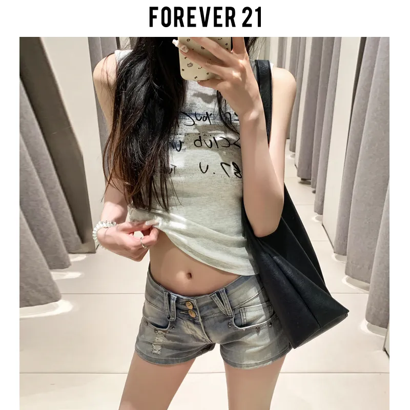 FOREVER 21 Denim Shorts Women's Nelan-2