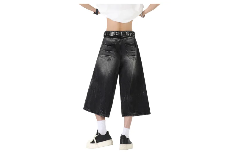 FOREVER 21 Denim Shorts Unisex Black-1