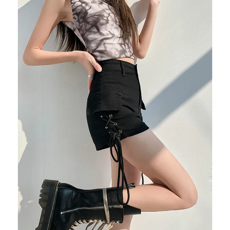 FOREVER 21 Denim Shorts Women's Black-3
