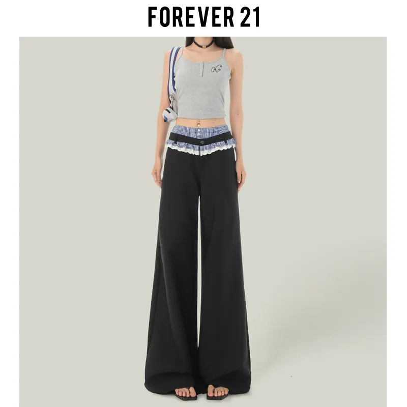 FOREVER 21 Casual Pants Women's Black-1