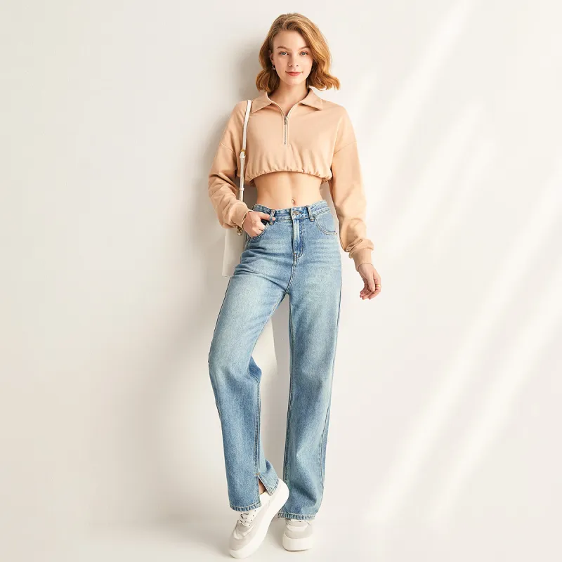 FOREVER 21 Crop Top Women's Apricot-5