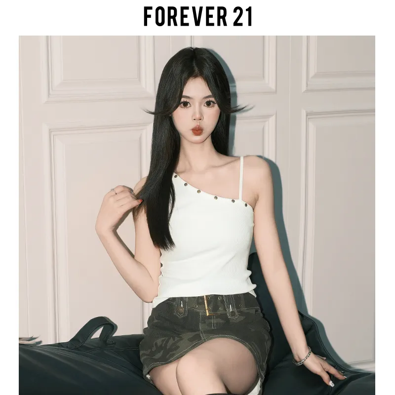 FOREVER 21 Tank Top Women's White-6