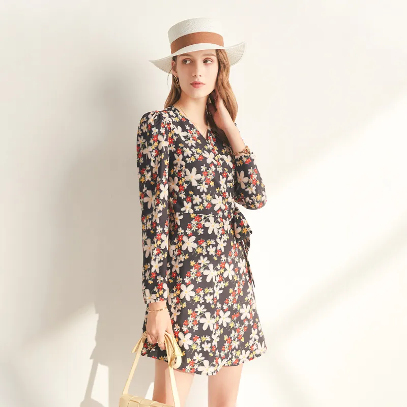 FOREVER 21 Long Sleeved Dress Women's Multicolor-4