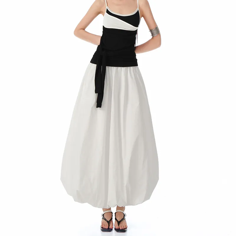 FOREVER 21 Casual Long Skirt Women's White-2