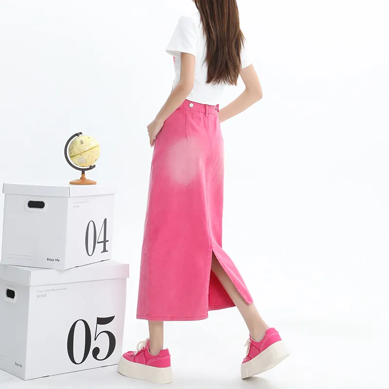 FOREVER 21 Denim Long Skirt Women's-19