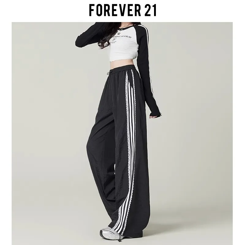 FOREVER 21 Casual Pants Women's Black-3