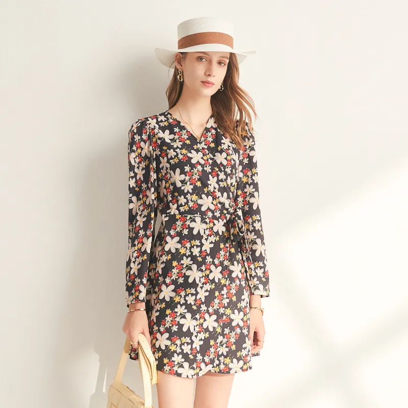 FOREVER 21 Long Sleeved Dress Women's Multicolor-2