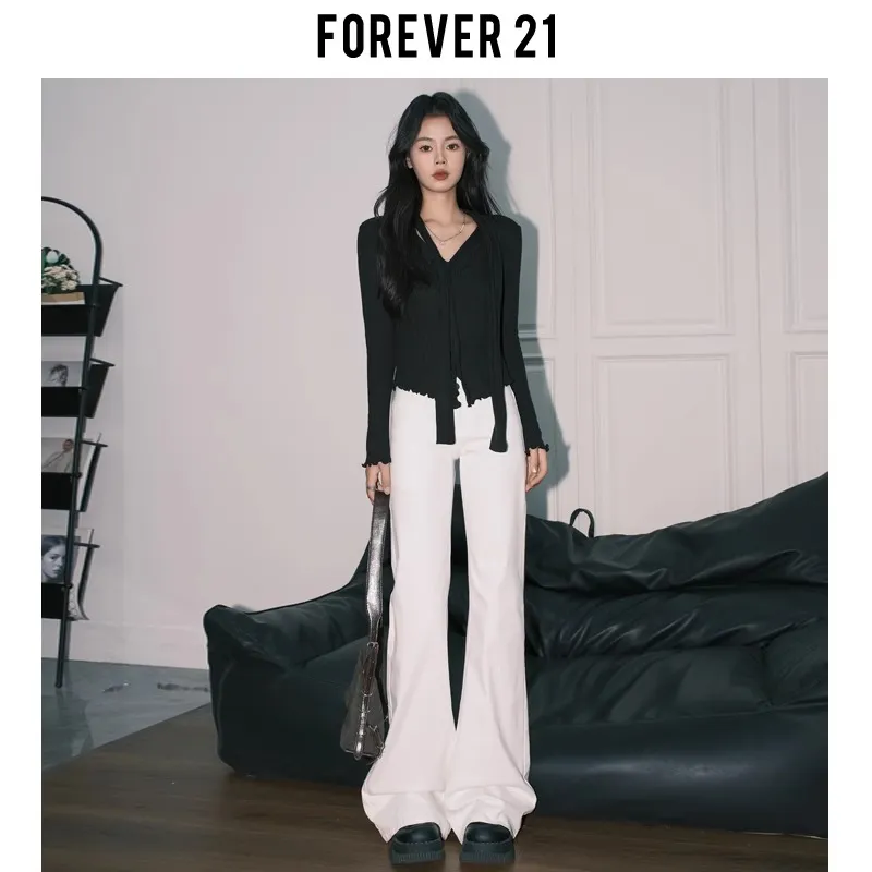 FOREVER 21 Jeans Women's White-4