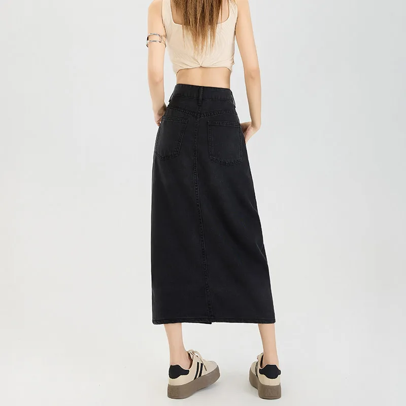 FOREVER 21 Denim Long Skirt Women's-1