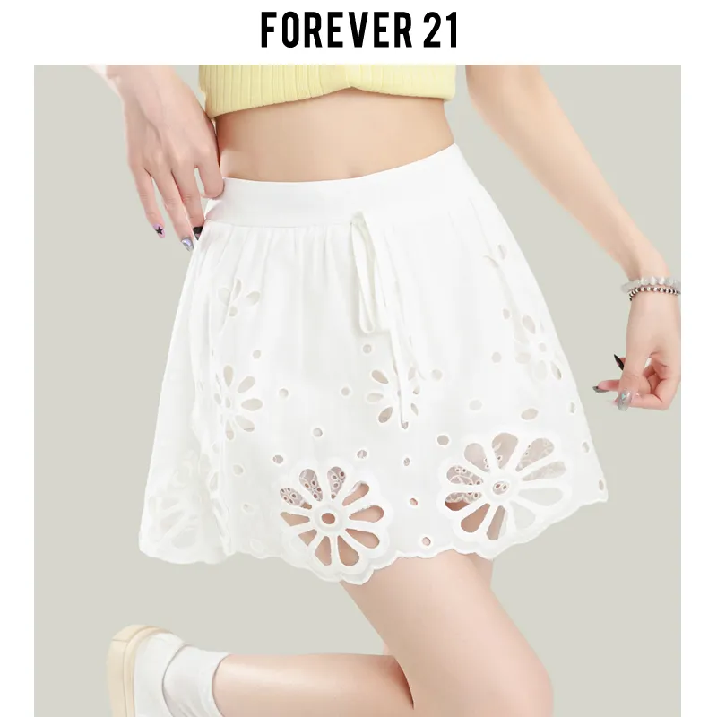 FOREVER 21 Casual Short Skirts Women's White-5