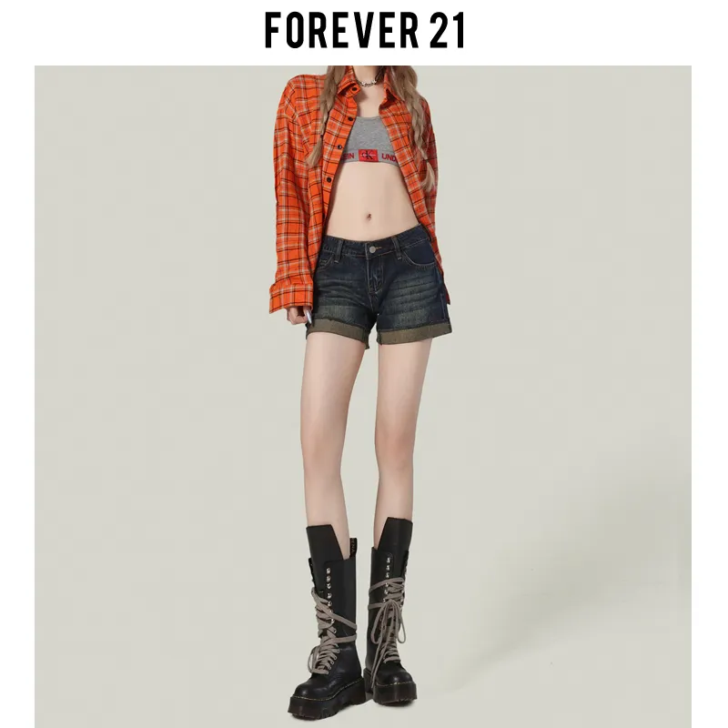 FOREVER 21 Denim Shorts Women's Vintage Blue-2