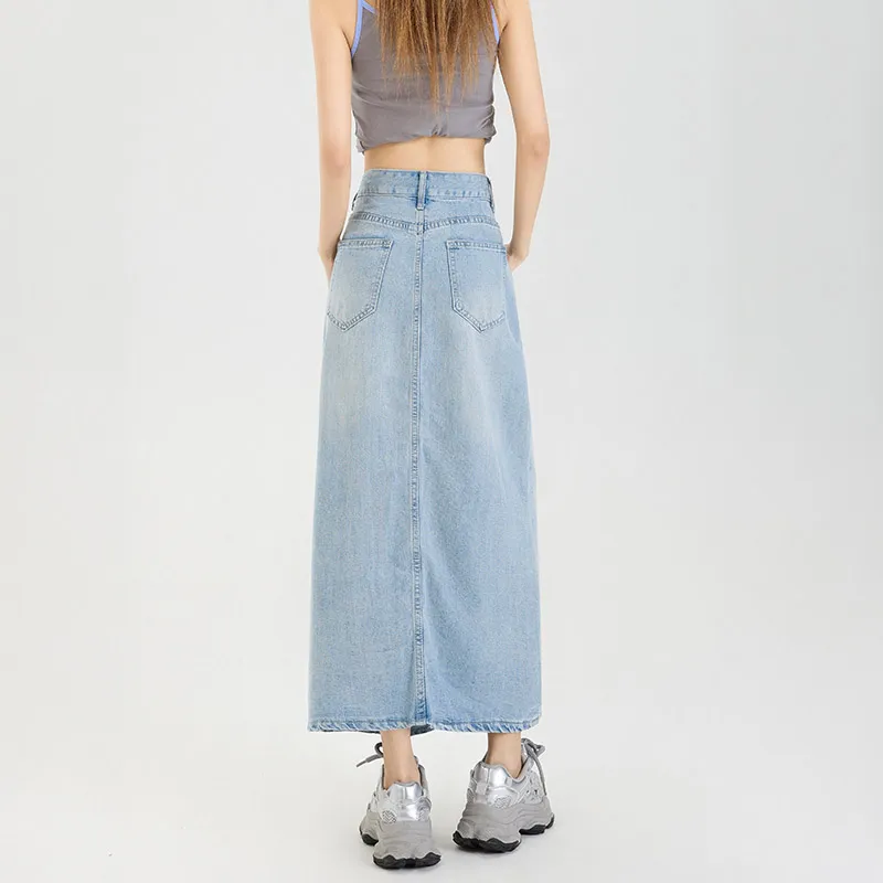 FOREVER 21 Denim Long Skirt Women's-7