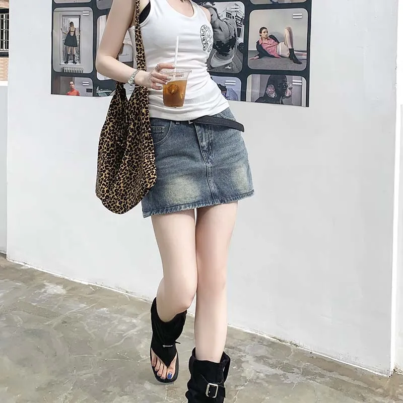 FOREVER 21 Denim Short Skirts Women's-12