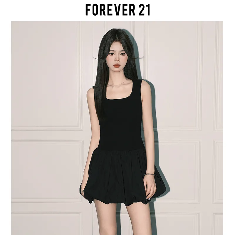 FOREVER 21 Sleeveless Dress Women's Black-5