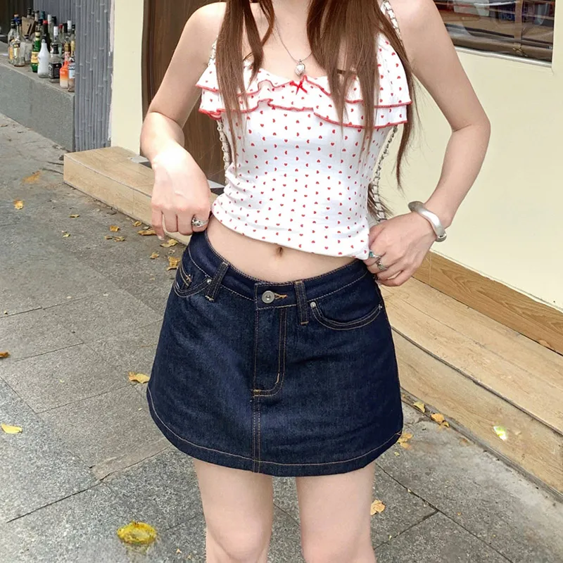 FOREVER 21 Denim Short Skirts Women's-1
