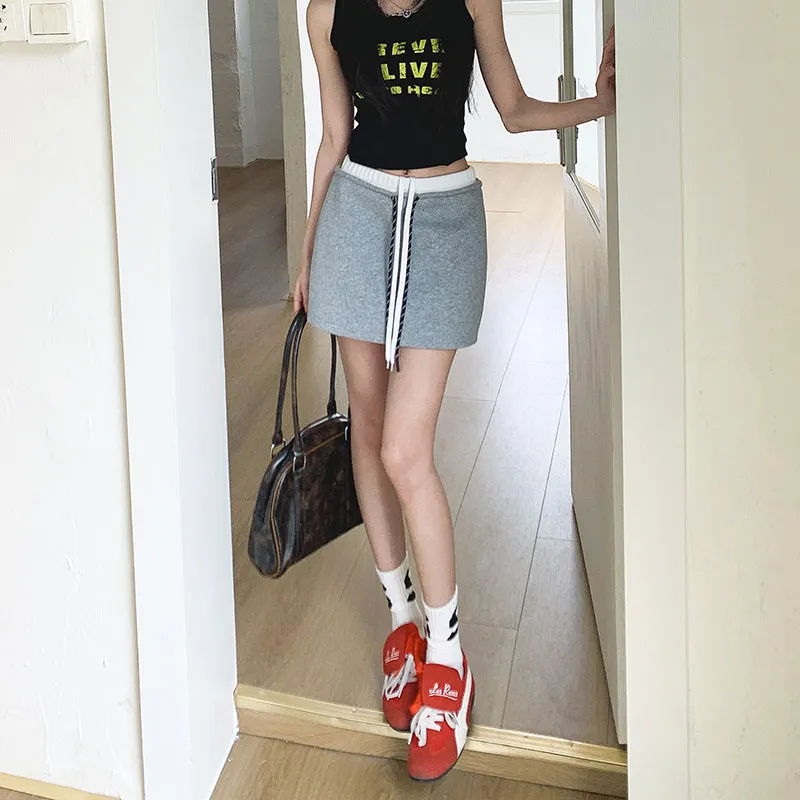 FOREVER 21 Casual Short Skirts Women's White Gray-3
