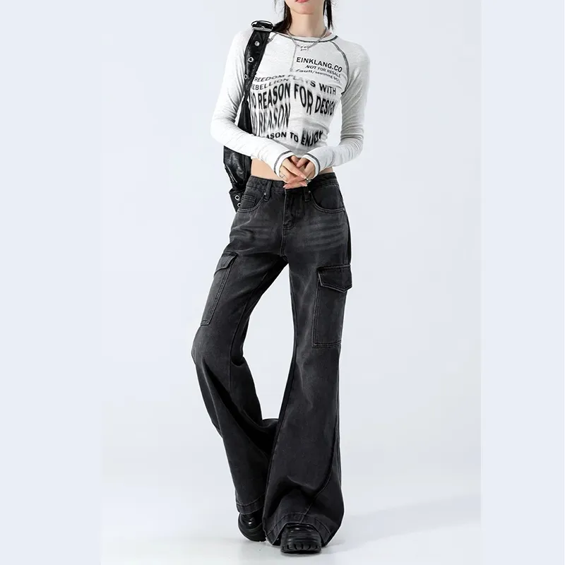 FOREVER 21 Jeans Women's Black Gray-7