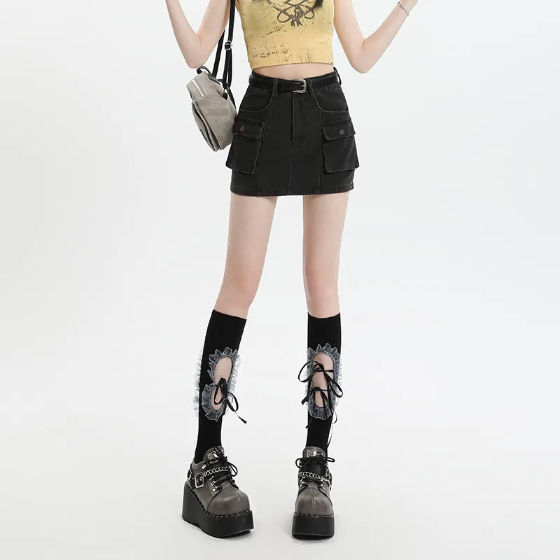 FOREVER 21 Denim Short Skirts Women's-5