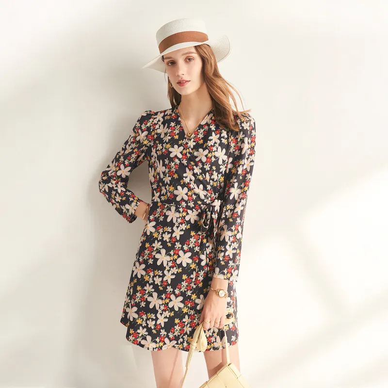 FOREVER 21 Long Sleeved Dress Women's Multicolor-3