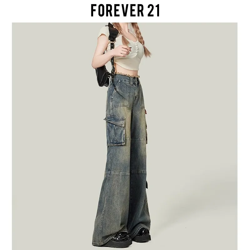 FOREVER 21 Jeans Women's Vintage Blue-4